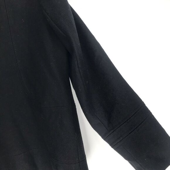 Apt 9 Black Recycled Wool Blend Sailor Button Pea Coat - Picture 12 of 16